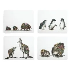 Maxwell & Williams Ferlazzo 4-Piece Fam Cork Back Placemat 34 X 26.5 Cm