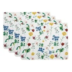 Maxwell & Williams Posy 4-Piece Cork Back Placemat 34 X 26.5 Cm
