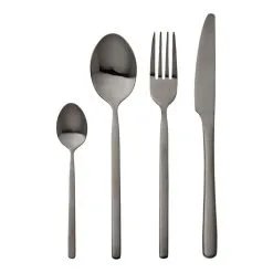 Smith & Nobel Arte 24-Piece Cutlery Set Shiny Black