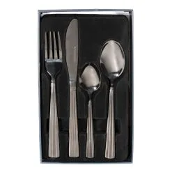 Smith & Nobel Soho 24-Piece Cutlery Set Black -Kitchen Accessories Shop SP 615814