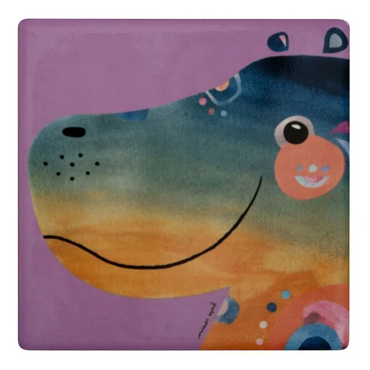 Maxwell & Williams Pete Cromer Wildlife Coaster 9.5cm Hippo 1 Maxwell & Williams Pete Cromer Wildlife Coaster 9.5cm Hippo