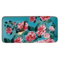 Maxwell & Williams T+C Silk Road Rectangular Platter 33 X 15 Cm Aqua