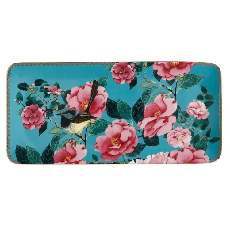 Maxwell & Williams T+C Silk Road Rectangular Platter 33 X 15 Cm Aqua 1 Maxwell & Williams T+C Silk Road Rectangular Platter 33 X 15 Cm Aqua