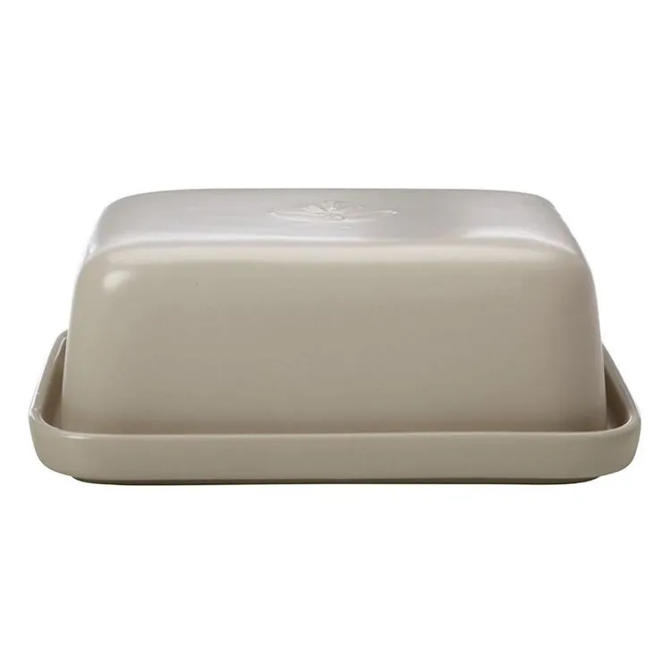Casa Domani Moderna Butter Dish Taupe 1 Casa Domani Moderna Butter Dish Taupe