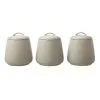 Casa Domani Moderna Canister Set Of 3 Gift Boxed 600mL Taupe