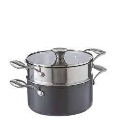 S&N By Miguel Maestre Hard Anodised Casserole With Steamer 20cm