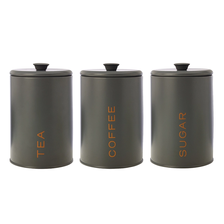 Casa Domani Cucina Canister 1.2L Set Of 3 Charcoal 1 Casa Domani Cucina Canister 1.2L Set Of 3 Charcoal