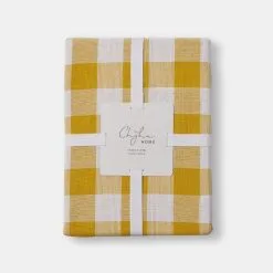 Chyka Home Chyka Gingham Tablecloth 150x250cm Mustard -Kitchen Accessories Shop SP 630585