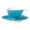 Maxwell & Williams Teas & C's Classic Footed Cup & Saucer 200mL Aqua Gift Boxed