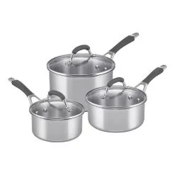 Raco Reliance Stainless Steel 3 Piece Saucepan Set