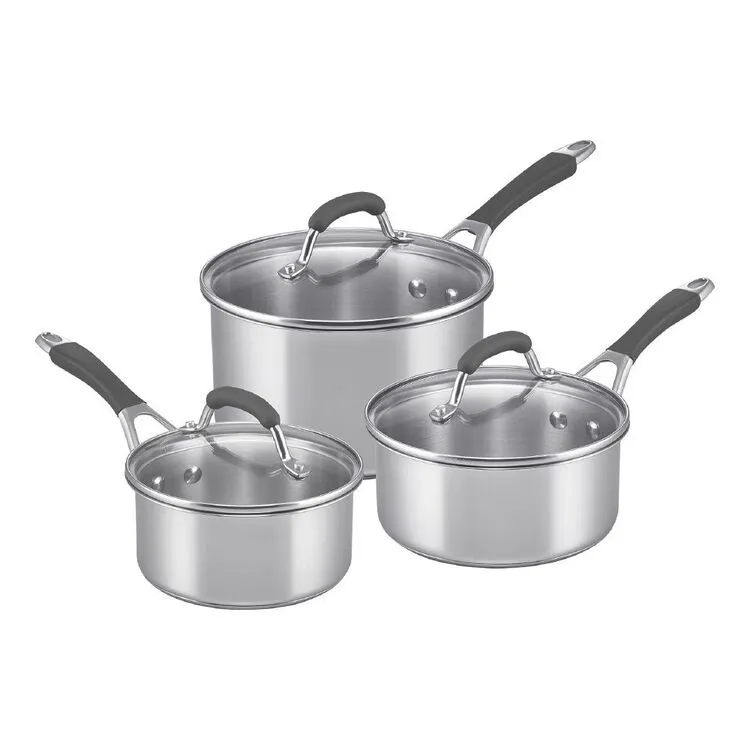 Raco Reliance Stainless Steel 3 Piece Saucepan Set 1 Raco Reliance Stainless Steel 3 Piece Saucepan Set
