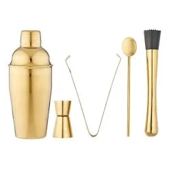 Tempa Aurora 5 Piece Gold Cocktail Set