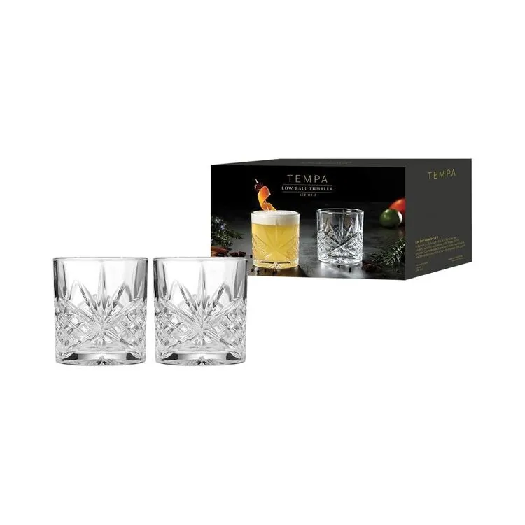 Tempa Ophelia Glass Tumblers Set Of 2 1 Tempa Ophelia Glass Tumblers Set Of 2