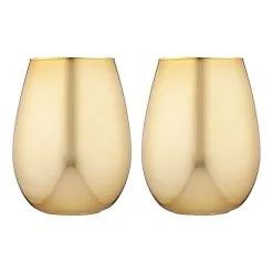Tempa Aurora Gold 2 Piece Glass Tumbler Set