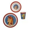 Maxwell & Williams Pete Cromer Wildlife Children's Bamboo Lion 3pc Dinner Set Gift Boxed