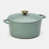 Smith & Nobel Luxe Cast Iron Casserole Light Green 5L