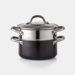 Smith & Nobel 20cm Specialty Aluminium Steamer Set 2 Pack