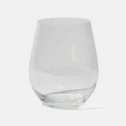 Chyka Home Bamboo Acrylic Stemless Wine Glass - Clear