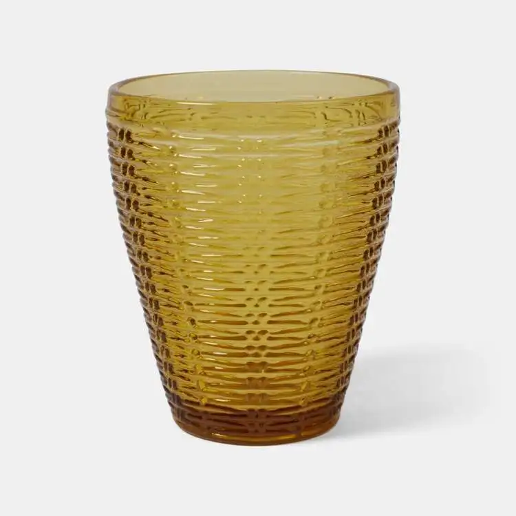 Chyka Home Savannah Basketweave 4 Piece Tumbler Set Amber 1 Chyka Home Savannah Basketweave 4 Piece Tumbler Set Amber
